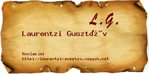 Laurentzi Gusztáv névjegykártya