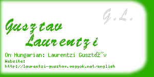 gusztav laurentzi business card